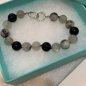 Tiffany and Co Paloma Picasso Moonstone Quartz and Onyx Bracelet. Never worn
